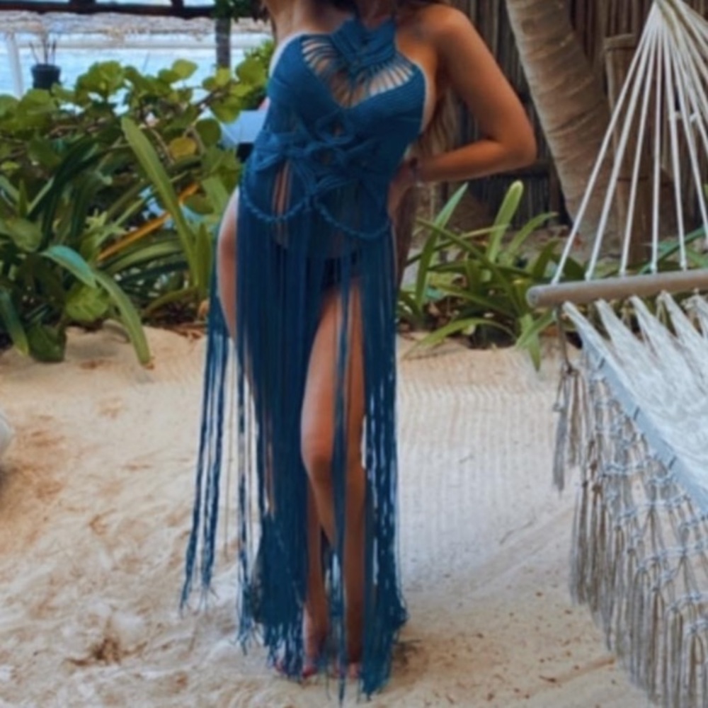 Tulum style handmade beach cover up